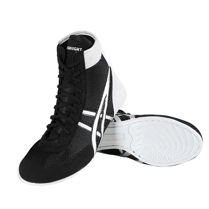 blue wrestling shoes